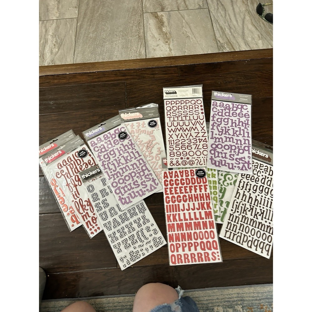 Lot Of Thickers Letter Stickers New And Used